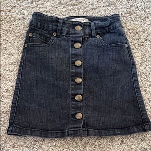 Girls Denim Button Skirt
